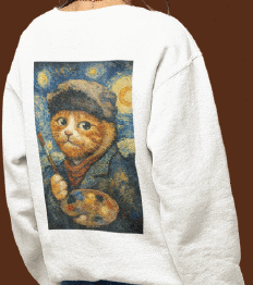 SUÉTER DE CUELLO REDONDO STARRY CAT EG