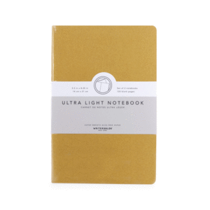 LIBRETA ULTRA DELGADA BLANCA COLOR: AZUL FUERTE / AMARILLO