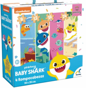 ROMPECABEZAS 4 EN 1 BABY SHARK