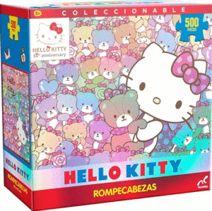 ROMPECABEZAS COLECCIONABLE HELLO KITTY METALIZADO 500 PZAS. CARTON