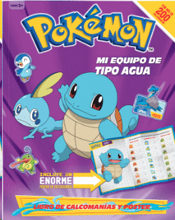 POKÉMON CON STICKERS AGUA