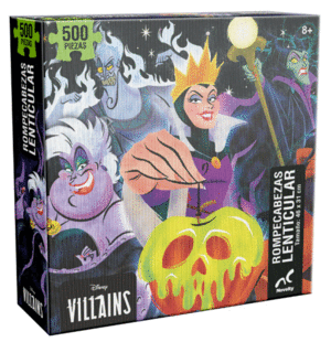 ROMPECABEZAS VILLANOS LENTICULAR 500 PIEZAS