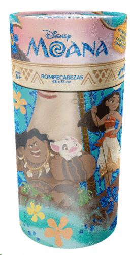ROMPECABEZAS INFANTIL MOANA CILINDRO 100 PIEZAS