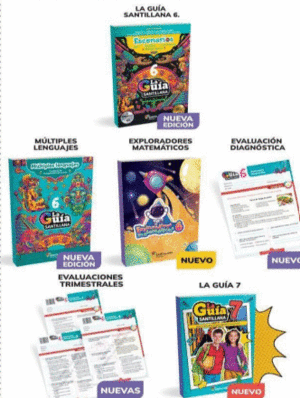 PACK 6 GUIA SANTILLANA SAN + MUL-LEN + EXP-MATE + DIAG 2024 OFICIAL