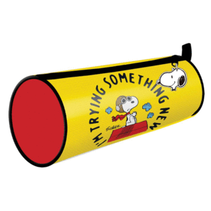 ESTUCHE DE LÁPICES CILÍNDRICO SNOOPY AMARILLA