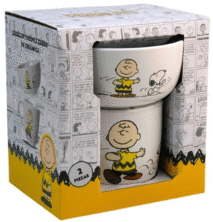 JGO DE TAZON Y TARRO DE CERAMICA SNOOPY
