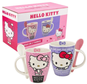 JGO DE 2 TARROS DE PORC HELLO KITTY 310 ML CON CUC