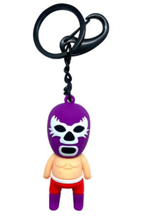 LLAVERO 3D LUCHADOR SHISHITAS MORADO