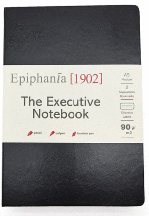 LIBRETA A5 LINEA EJECUTIVA NEGRO
