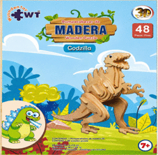 GODZILLA 3D ROMPECABEZAS DE MADERA