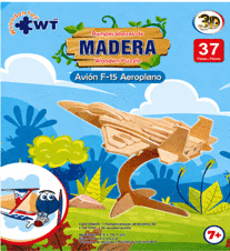AVIÓN F-15 AEROPLANO 3D ROMPECABEZAS DE MADERA