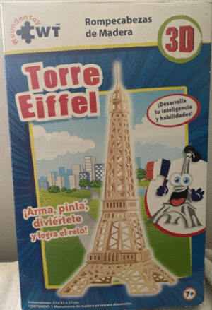 TORRE EIFFEL ROMPECABEZAS DE MADERA 3D