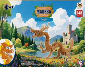 DRAGÓN ROMPECABEZAS DE MADERA 3D