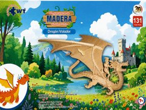 DRAGÓN VOLADOR ROMPECABEZAS DE MADERA 3D