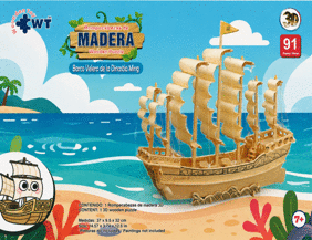BARCO VELERO DE LA DINASTIA MING ROMPECABEZAS DE MADERA 3D