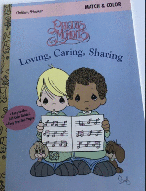 LOVING,CARING,SHARING. MATCH AND COLOR. EASY TO USE FULL-COLOR GUIDES¡