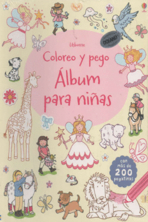 ÁLBUM PARA NIÑAS. COLOREO Y PEGO