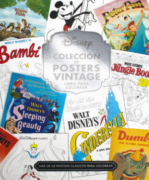 LIBRO PARA COLOREAR POSTERS VINTAGE DISNEY