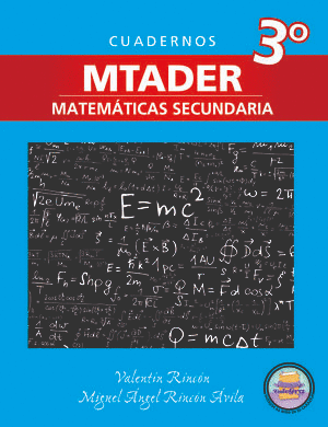 CUADERNOS MTADER 3 MATEMÁTICAS SECUNDARIA