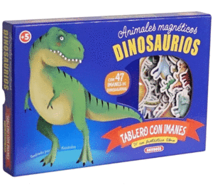 ANIMALES MAGNETICOS DINOSAURIOS - TABLERO CON IMANES Y UN FANTASTICO LIBRO