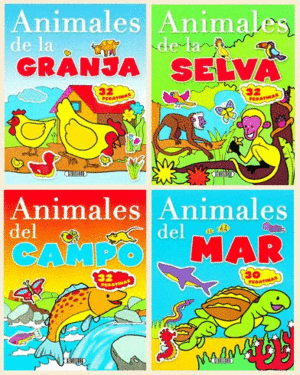 ANIMALITOS CON PEGATINAS (4 TITULOS)