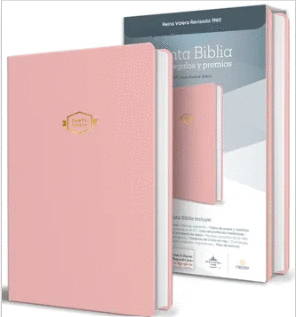 BIBLIA RVR 1960 PARA REGALOS Y PREMIOS, IMITACIÓN ROSADA