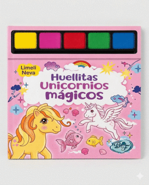LIBRO COLOREAR HUELLITAS UNICORNIOS